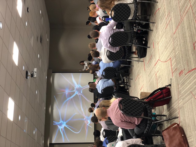 Dr. Melissa presenting neuroscience